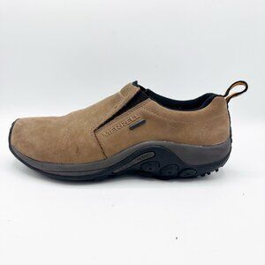 Merrell Jungle Moc Nubuck Brown Waterproof Mens Slip-On Shoes Size 10W J52927W